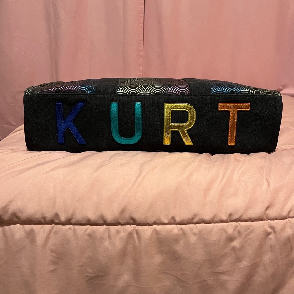 Kurt Geiger Black, Purple, Blue and other Jewel Tone Colors in a Wave Tote🖤💜💙💛 - Picture 10 of 10